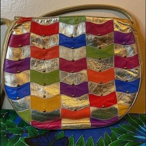 Vintage Avante’ Colorblock Shoulder Bag
